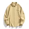 2026 Nova Camisa Masculina Casual Fashion de Manga Longa Transfronteiriça em 6 Cores, Promoção Principal Top Masculino Soltinho Tendência