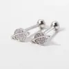 Planeta Incrustado de Diamantes Piercing Brillante para Lengua Acero de Titanio Joyería Anillo para Lengua de Acero Inoxidable Piercing para Lengua Dulce Fresco Punk Transfronterizo