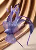 Popular Faixa de Cabeça para Noiva da Amazon Headdress de Renda e Penas Chapéu para Corridas de Cavalo Headdress de Performance para Chá da Tarde de Senhoras