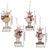Colgante de árbol de Navidad contrachapado colgante decorativo corte láser accesorios de árbol de Navidad estilo rústico colgante envejecido