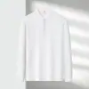 Camisa tipo polo de manga larga transfronteriza para hombre, talla europea de Amazon, camiseta de manga larga para primavera y otoño, cuello camisero simple, camisa básica moderna y versátil