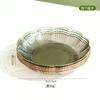 Plato para Escupir Huesos de Lujo Accesible para el Hogar Mascota Plástico Transparente Bandeja Snack Plato de Bocadillos Borde Dorado Plato para Frutas Plato para Escupir Huesos