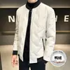 Nueva Chaqueta de Plumón de Invierno Tangkezhe para Hombre, Marca de Moda, Cuello Alto, Plumón de Pato Blanco, Color Sólido, Abrigo Casual Versátil para Hombre