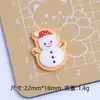 Juguete de Comida de Galleta de Navidad Dibujos Animados Hecho a Mano Joyería DIY Accesorios Pegamento de Crema Resina Pequeños Accesorios Material para Pasador