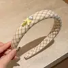 Estilo Coreano Início da Primavera Menina Energética Tecido Amarelo Xadrez Scrunchie Moda de Alta Qualidade Elástico de Cabelo Novo Estilo