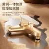 Grifo de Bañera Blanco Estilo Crema de Cobre Fino Cabei con Cabezal de Ducha de Gran Flujo y Boquilla de Válvula Mezcladora Frío-Caliente