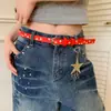 Cinto Estreito com Estampa de Bolinhas Estilo Coreano para Mulheres, Único e Estiloso, Adequado para Combinar com Jeans, Decoração de Cinto Hip-Hop para Marcar a Cintura