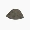 Chapéu de Pescador de Lã Feminino Coreano Dongdaemun Mesmo Estilo Outono e Inverno Estilo Coreano Mostra Rosto Pequeno Quente Chapéu de Balde Tricotado Tendência