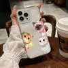 Diseño de gato de dibujos animados lindo, funda de teléfono transparente para iPhone 18 Pro Max, con recortes precisos y cobertura total, al por mayor