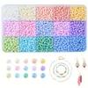 Bestseller internacional kit de contas de vidro 24 grades cor creme atacado pulseira DIY acessórios de joalheria materiais