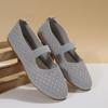 Deseo comercio exterior talla grande Flyknit transpirable de corte bajo sin cordones de una sola capa zapatos de mujer transfronterizos de corte bajo planos holgazanes transpirables zapatos de trabajo