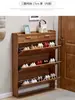 Gabinete de Zapatero para Puerta de Casa Ultradelgado 17cm Económico Multifuncional Simple Moderno Gabinete de Almacenamiento Estrecho Tipo Volcado Zapatero Pequeño