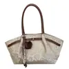 Bolso tote minimalista de estampado de leopardo estilo coreano, nueva colección otoño 2026 para mujer, bolso de hombro de alta calidad y elegante