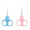 Tesoura de Unha para Bebê Doméstica Atacado Aço Inoxidável Cabeça Redonda Tesoura para Pelos do Nariz Especial para Bebê Anti-Pinch Tesoura de Manicure Portátil