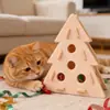 Fieltro Gato Árbol de Navidad Juguete Campana Bola Sonajero Juguete para Gatos Auto-Entretenimiento Alivio del Aburrimiento Pelota para Gatos Suministros Fábrica Venta al por Mayor