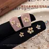 Nuevas decoraciones de flor de circonita cúbica color champán para arte de uñas, con flores de circonita cúbica de gota de agua brillantes, iridiscentes y de varios tamaños para arte de uñas DIY