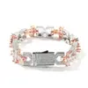 Pulseras Hip-Hop Transfronterizas Europeas y Americanas para Hombre, Accesorios de Mano de Moda, Cadena Cubana Estilo Urbano con Incrustaciones de Circonita, Venta al por Mayor