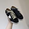 Zapatos de Piel Suave con Patrón de Estrellas Desgastados 2025 para Mujer, Tenis de Moda que Aumentan la Altura, Zapatos Deportivos Casuales Transpirables, Transpirables y Amortiguadores