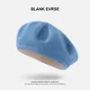 Boina Octagonal Negra para Mujer, Otoño e Invierno, Circunferencia de Cabeza Grande, Sombrero de Artista Adelgazante, Gorra de Boina Versátil de Alta Moda