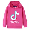 Suéter com Capuz de Algodão Outono TikTok para Meninos e Meninas Crianças Bebê Pulôver Top Suéter Infantil Moda