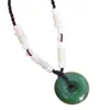 Preto 4 Um cordão de vaso de jade colar de corda pingente de corda colar de tecido corda Cordão de jade colar de corda