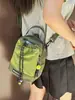 Bolsa de Color Block de Nailon para Botella de Agua con Cordón para Mujer 2025 Nuevo Casual Cruzada para Teléfono Mochila Tendencia