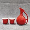Jarro de vinho de cerâmica jarro vermelho dispensador de vinho derramar jarro de vinho jarro de vinho com alça de meio quilo 250 ml atacado