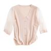 Ropa Zhengqite/Manga Puff Lana Manga Corta Tejido de Punto Primavera/Verano