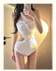 Maiô Estilo Puro Desejo para Mulheres, Saída de Praia Biquíni Sexy Triângulo Peça Única Estilo Férias Roupa de Banho Feminina
