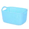 Cesta de Almacenamiento Creativa de Mimbre de Imitación Plástico Hueco Organizador de Desorden de Escritorio Cesta de Almacenamiento Cubo de Almacenamiento para Ropa Cosméticos de Baño