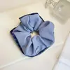 Estilo Japonés y Coreano Ins Cuadros Azules Costura Nicho Bufanda Cuadrada Banda para el Cabello Lazo Tela Círculo Intestino Delgado Cuerda para la Cabeza Banda de Goma Nuevo Estilo