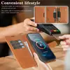 Compatível com capa de celular magnética três em um para iPhone 18, capa com compartimento para cartão para Samsung S26, capa com suporte flip para carregamento sem fio