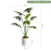 Plantas Artificiais Estilo Nórdico em Estoque para Atacado, Planta Artificial de Taro Torto, Plantas Verdes Falsas para Paisagismo, Plantas em Vasos para Decoração de Piso Interno para Sala de Estar