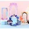 Marco de fotos acrílico personalizado con tarjetas insertables de 3 pulgadas Tarjetas pequeñas hechas a medida con atracción magnética, Decoración de escritorio DIY con fotos instantáneas