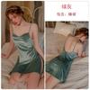 Guiruo Sexy Terciopelo Estilo Francés Abertura Tirantes Vestido de Noche Cómodo Holgado Encaje con Cordones Conjunto de Ropa de Casa para Mujer 2821