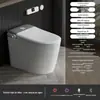 Vaso Sanitário Inteligente com Caixa Acoplada, Aquecimento Instantâneo, Vias de Água Duplas, Escudo de Espuma Embutido, Sifão, Vaso Sanitário Totalmente Automático com Tampa Flip-Top, Economia de Água