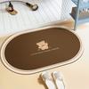 Tapete de Banheiro para Casa Tecido de Tecnologia Macia Tapete Absorvente Tapete para Piso de Banheiro Porta de Vaso Sanitário Tapete Antiderrapante de Secagem Rápida Capacho