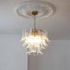 Nube Antigua Media Niebla Candelabro de Cristal Hecho a Mano Espectro Completo Protección Ocular Estilo Americano Vintage Sala de Estar Luz de Lujo Comedor Candelabro Herradura
