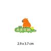 Adorável Pin de Metal Kapibala Texto Inspirador Acessórios de Vestuário Capivara Broche Decoração Mochila Estudante