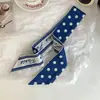 Bufanda Larga de Seda de Lunares, Nuevo Estilo de Alta Gama para la Muñeca, Cinta Decorativa, Pañuelo Versátil Multiusos para la Cabeza, Diadema, Cinturón