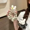 Laço de Cabelo Miffy Floral em Formato de Coelho Fofo Adorável Ferramenta Redutora de Idade para Cabelo Coração Delicado Sobrecarga Essencial Diário