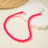 Collar Dopamina de Verano Transfronterizo Europeo y Americano con Cuentas Hechas a Mano, Collar Acrílico Colorido Exagerado Moderno y Simple para Mujer