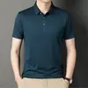 Nueva Camiseta de Manga Corta para Hombre Top Verano Delgado Moda Casual Color Sólido Camisa Polo de Hombre Una Pieza Cabello