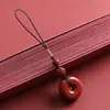 Pingente de Cinábrio Bolsa de Dinheiro Acessório para Corrente de Celular Areia Dourada Roxa Pingente de Pen Drive Bolsa Porta-Moedas Cabide Chaveiro de Carro Cordão