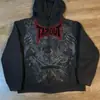 Estética Vintage Primavera Outono Impressão 3D Moda Gótica Moletons com Zíper Hip Hop Agasalho Roupas Casuais Blusa de Moletom