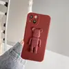 Soporte de Estiramiento de Oso Violento Adecuado para iphone12promax Apple 13 Funda para Teléfono Móvil 11 Anticaída X/xr Marca de Moda 7p