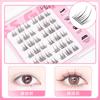 Pestañas Postizas Personalizables Sin Pegamento con Rizado Natural y Tiras Transparentes, Pestañas Reutilizables Sin Pegamento para un Look Natural