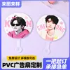 Abanico transparente personalizado para fans de celebridades pellizcando la cara mercancía soporte de ventilador PVC forma especial transparente DIY hecho a medida por imagen ventilador personalizado personalizado