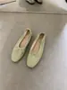Sapatos Flats Koreanos Bottom Evening Breeze Prata Suave Fada Sapatos 2023 Novo Verão Laço Sapatos de Ballet