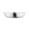 Plato de Acero Inoxidable 304 Plato Plato para Empanadillas Cocina Doméstica Plato Redondo de Fondo Profundo Ampliado Profundizado Espesado Plato para la Cena
